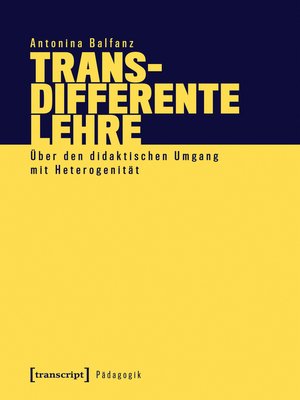 cover image of Transdifferente Lehre